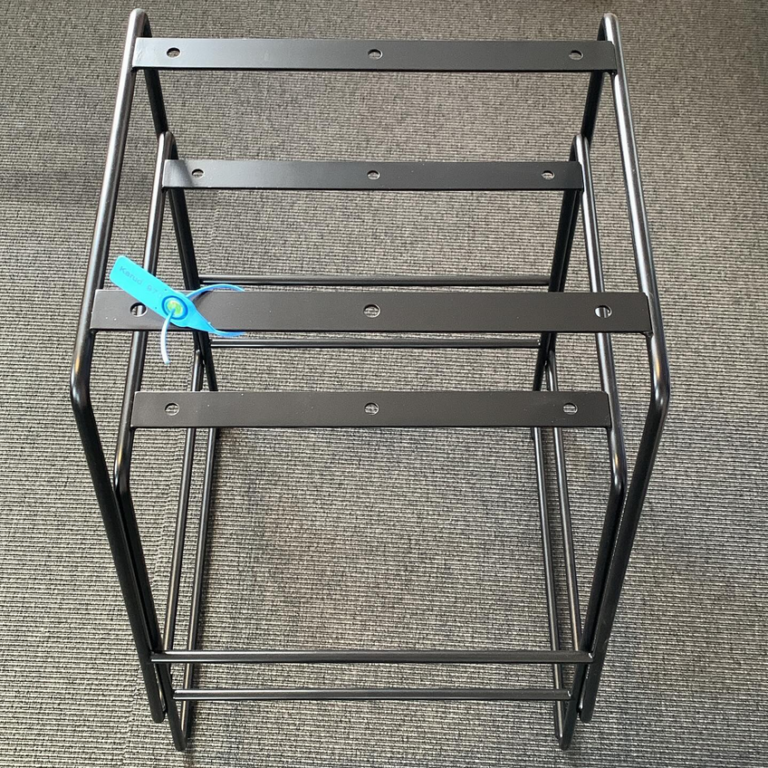 Sled base metal bar stool frames black from rod