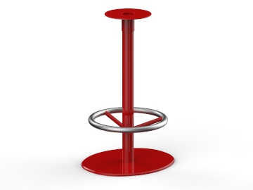 Swivel stool with round footrest